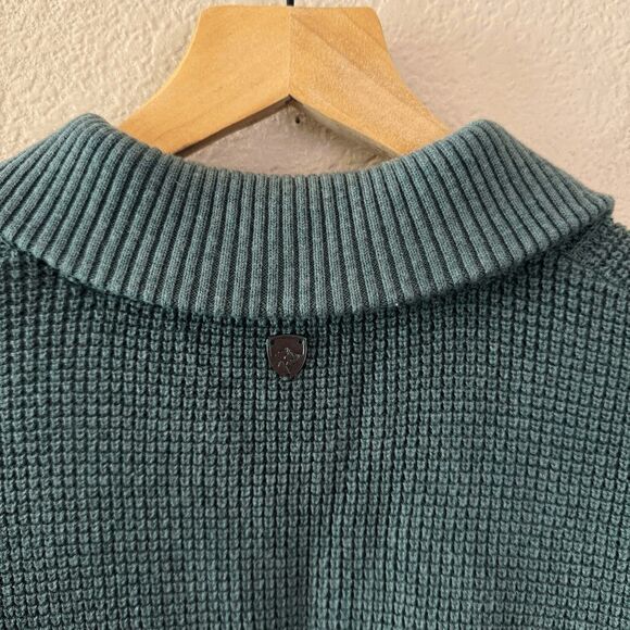 KUHL Norda 1/4 Zip Sweater Womens Small Pullover Merino Wool Organic Evergreen - Picture 10 of 13